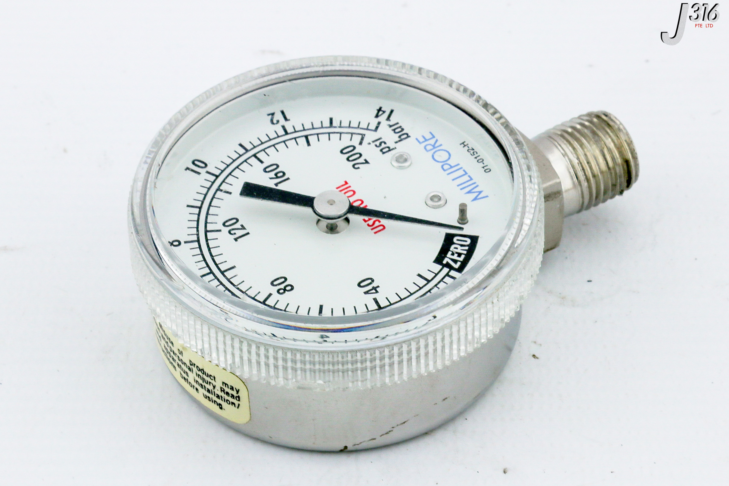 29441 MILLIPORE PRESSURE GAUGE, 0 - 200 PSI 01-0152-H | eBay